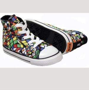 Converse Chuck Taylor All Star sneakers in a playful Rubiks Cube Toddler Sz 10